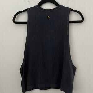 Spiritual Gangster Charcoal Happy Muscle Tank XS